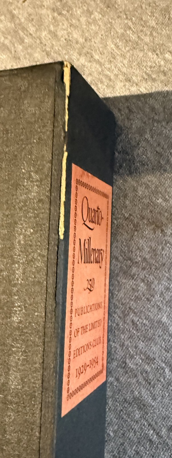 Quarto-Millenary 1959 LEC Bibliography 25 Years Morocco Leather #1027 w/ Letter