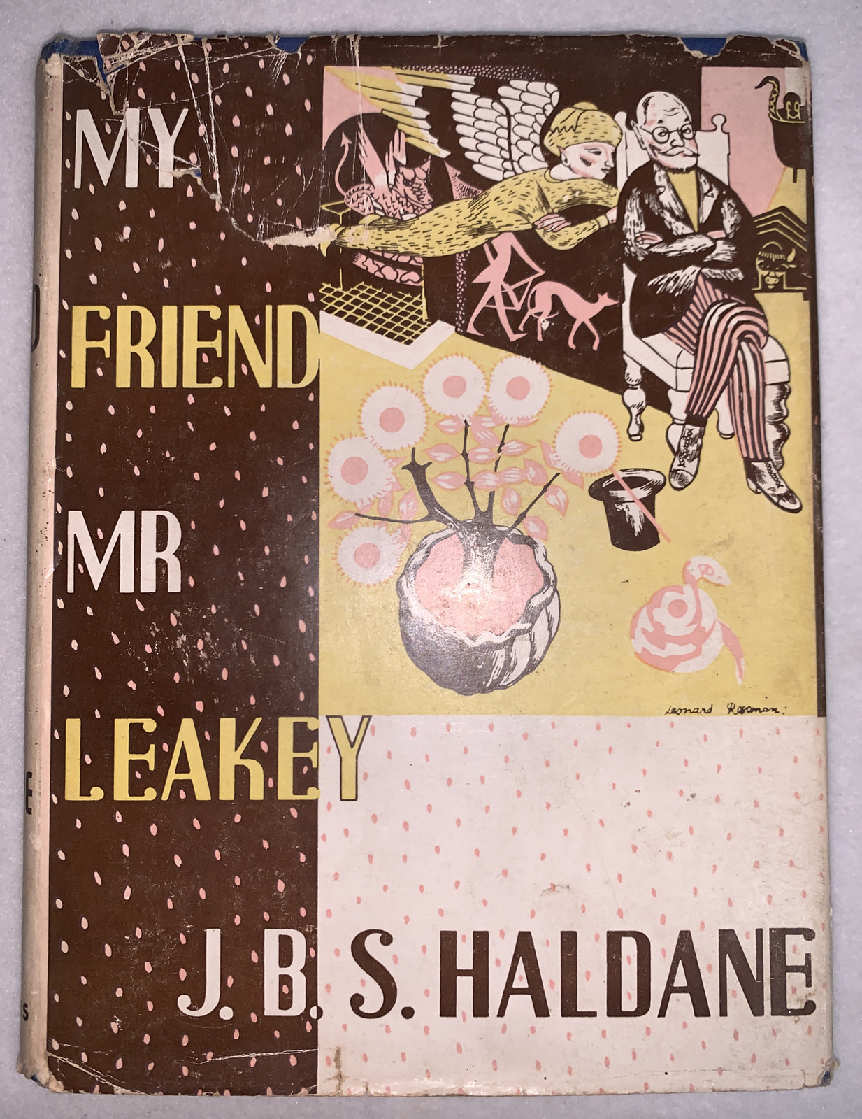 My Friend Mr Leakey 1937 J.B.S. Haldane LH Rosoman Illus. 1ST Harper Edition DJ