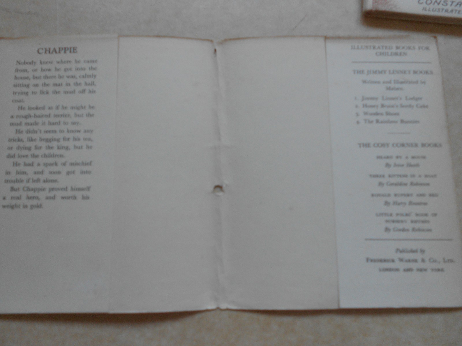 CHAPPIE – Constance Heward – HBDJ – Frederick Warne 1944 – Terrier