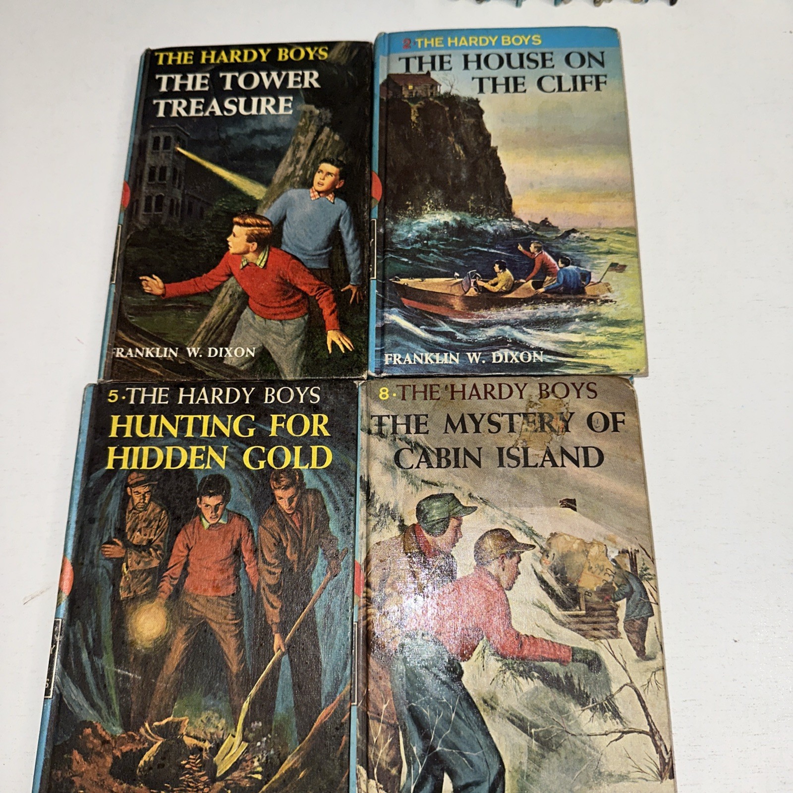 Lot of 14 Vintage Hardy Boys Books with Dust Jackets 1950’s-1970’s