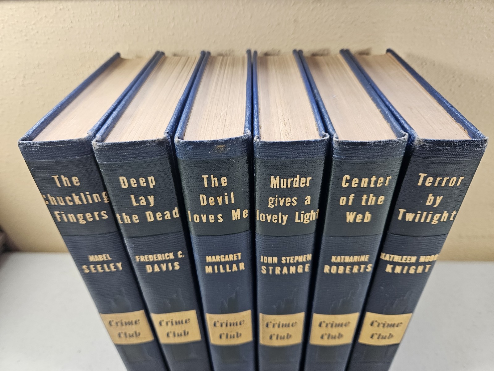 Vintage Set of 6 Collier CRIME CLUB Mysteries 1940s