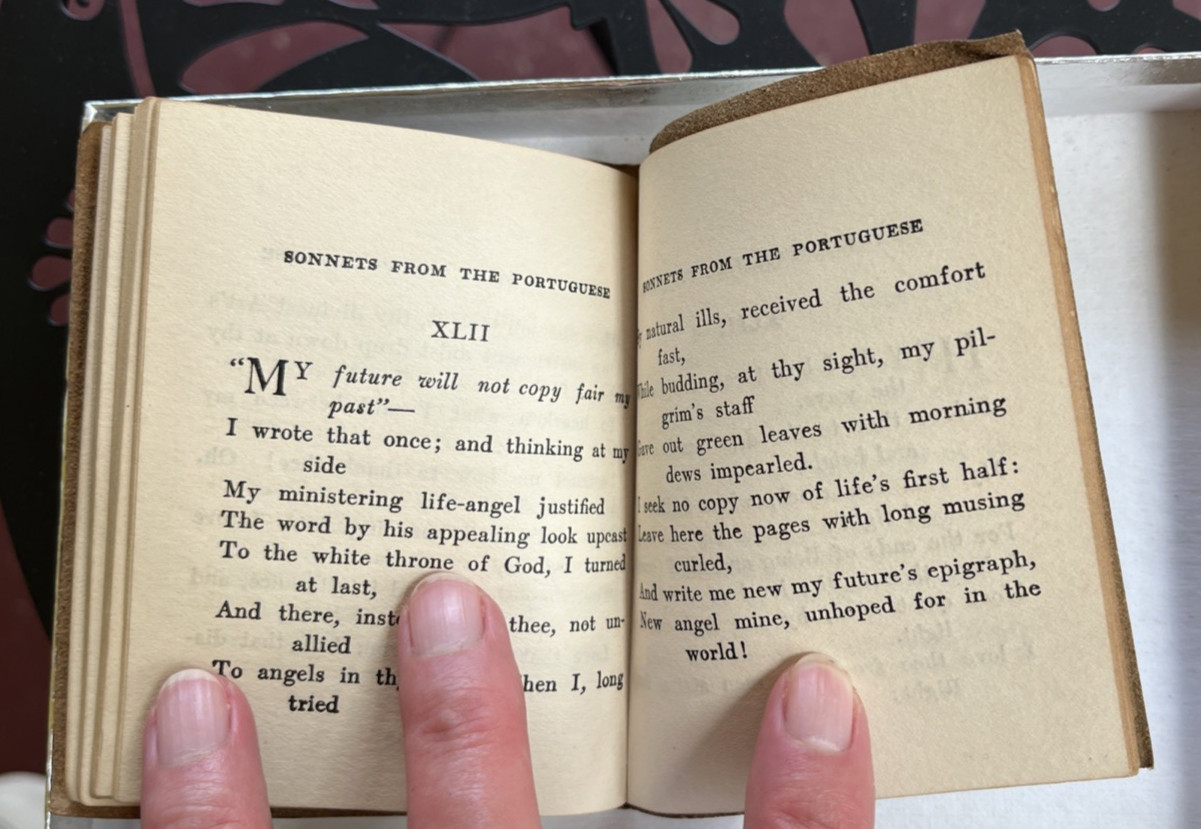 Little Leather Library Sonnets From The Portugese By Elizabeth B. Browning