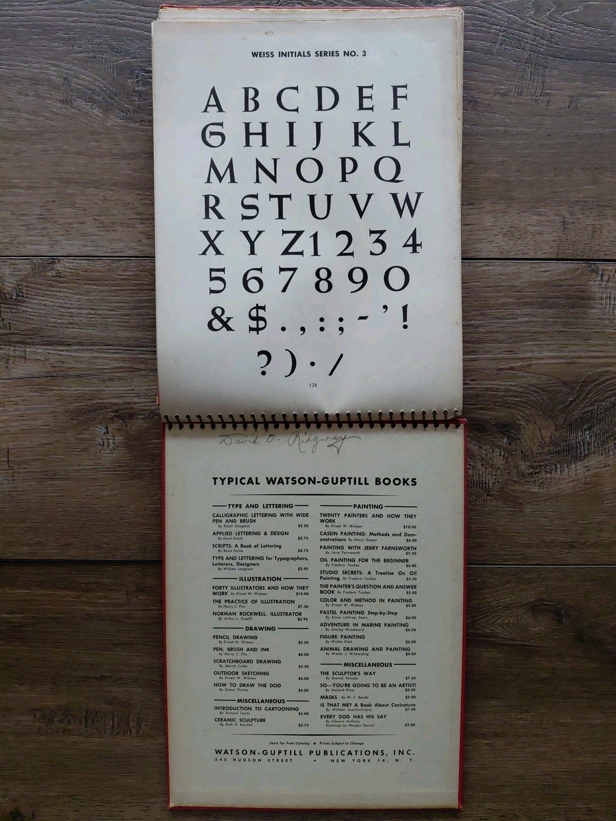 Type and Lettering Typographers Letterers Designers William Longyear 1950 MISC8