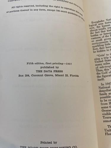 THEY ALL CALLED IT TROPICAL : TRUE TALES OF THE ROMANTIC EVERGLADES 1957