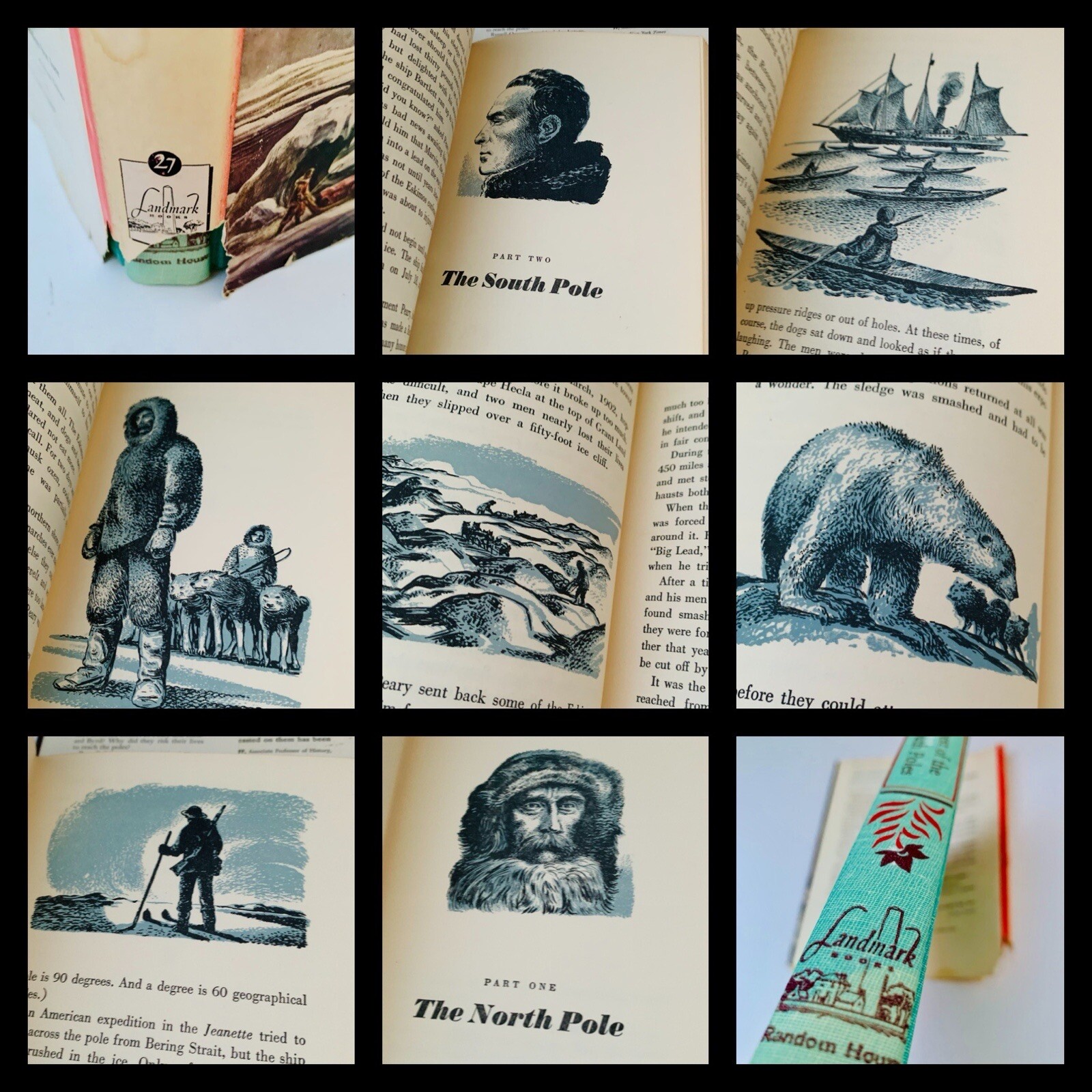 Vintage ARCTIC Books Stack Lot of 6 Alaska Greenland Polar Explorers North Pole