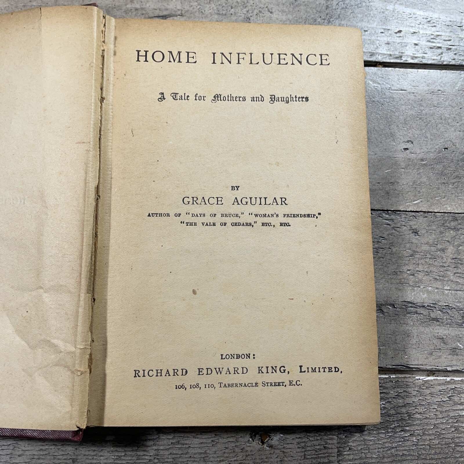 c1900 Antique Novel „Home Influence“ by Grace Aguilar