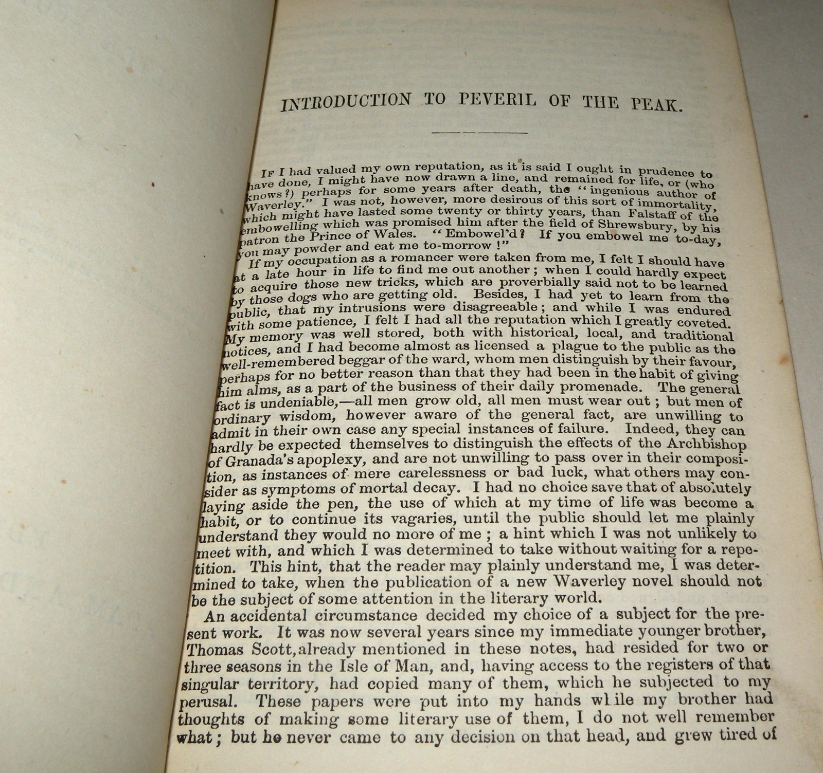 Peveril Of The Peak – Sir Walter Scott, Hardback, Adam And Charles Black, 1866
