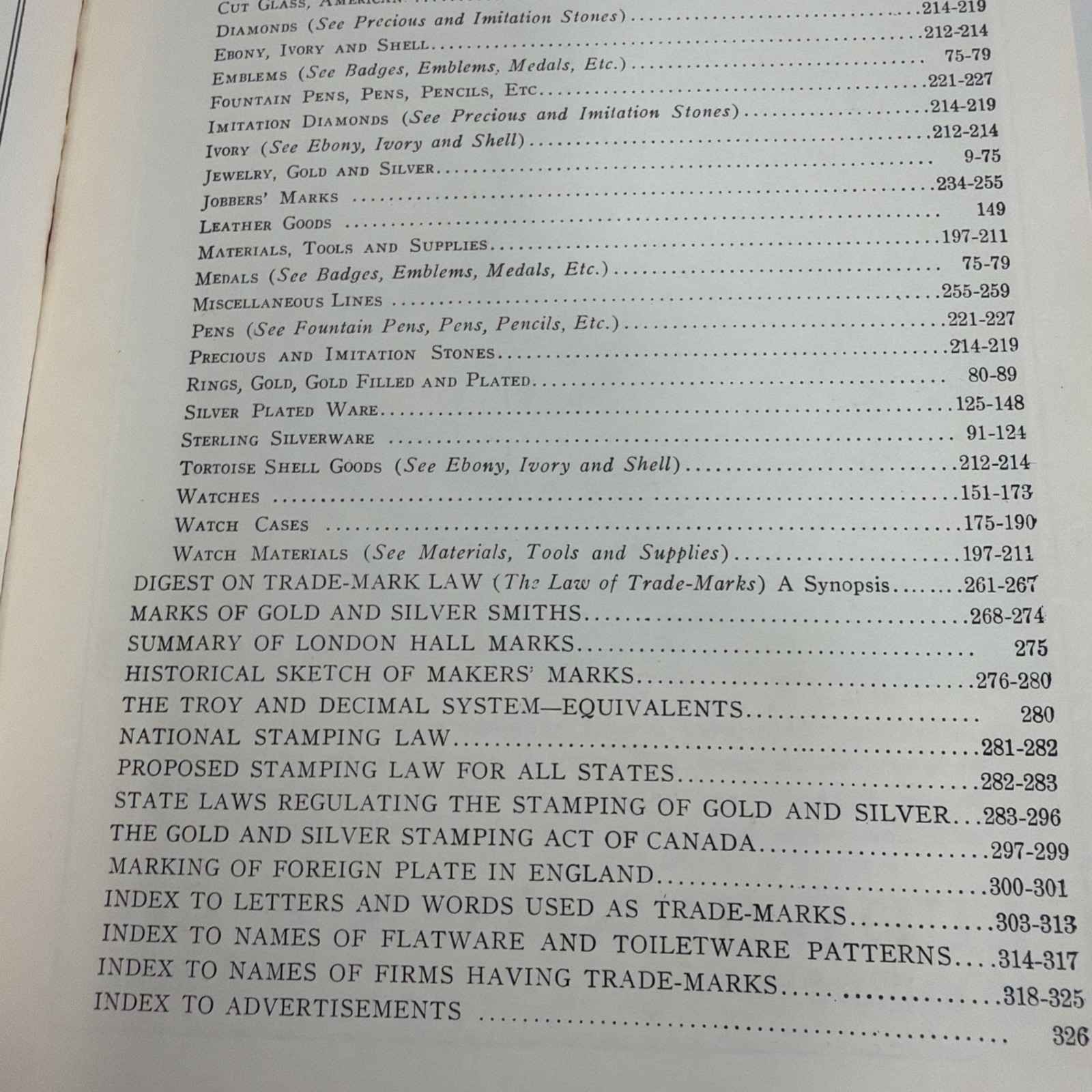 Vintage 1915 Trade Marks of The Jewelry & Kindred Trades Book READ