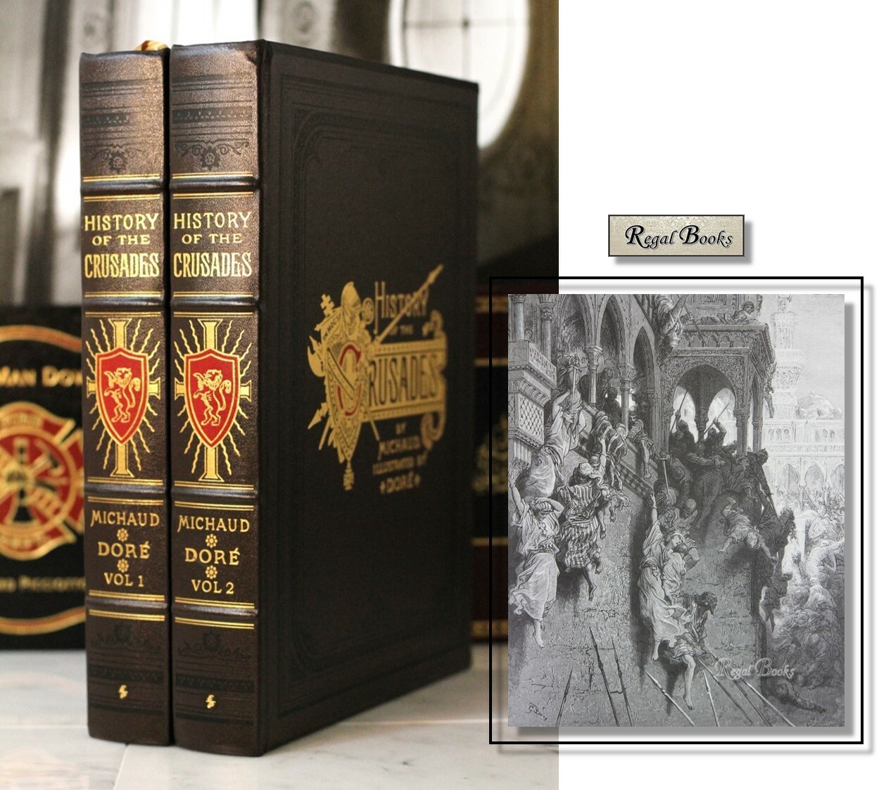 HISTORY OF THE CRUSADES DELUXE LTD HUGE- Easton Press – MICHAUD RARE DORE ILLUST