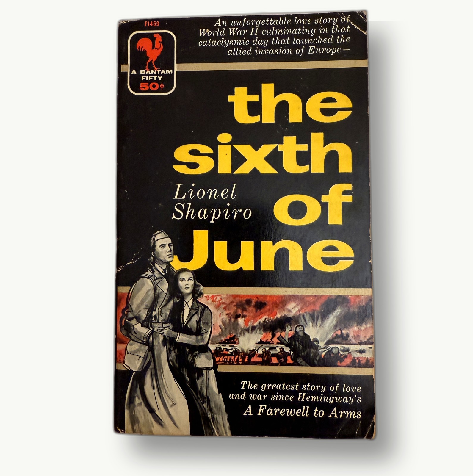 The Sixth of June by Lionel Shapiro Vintage WWII Bantam Paperback 1956