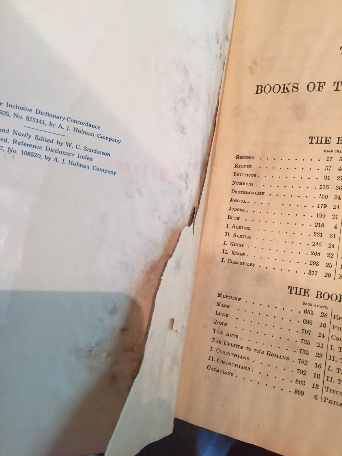 Holy Bible Reference Dictionary Copyright 1925 Revised 1937 A.J. Holman Company