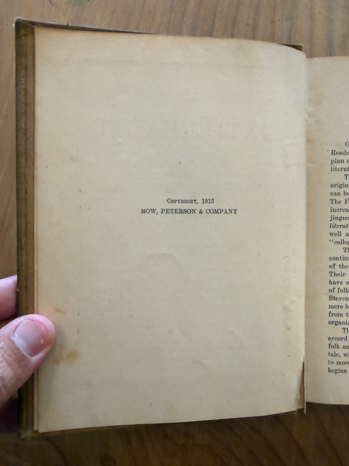 Sixth Reader Free and Treadwell Row, Peterson & Co 1915 Antique Primer