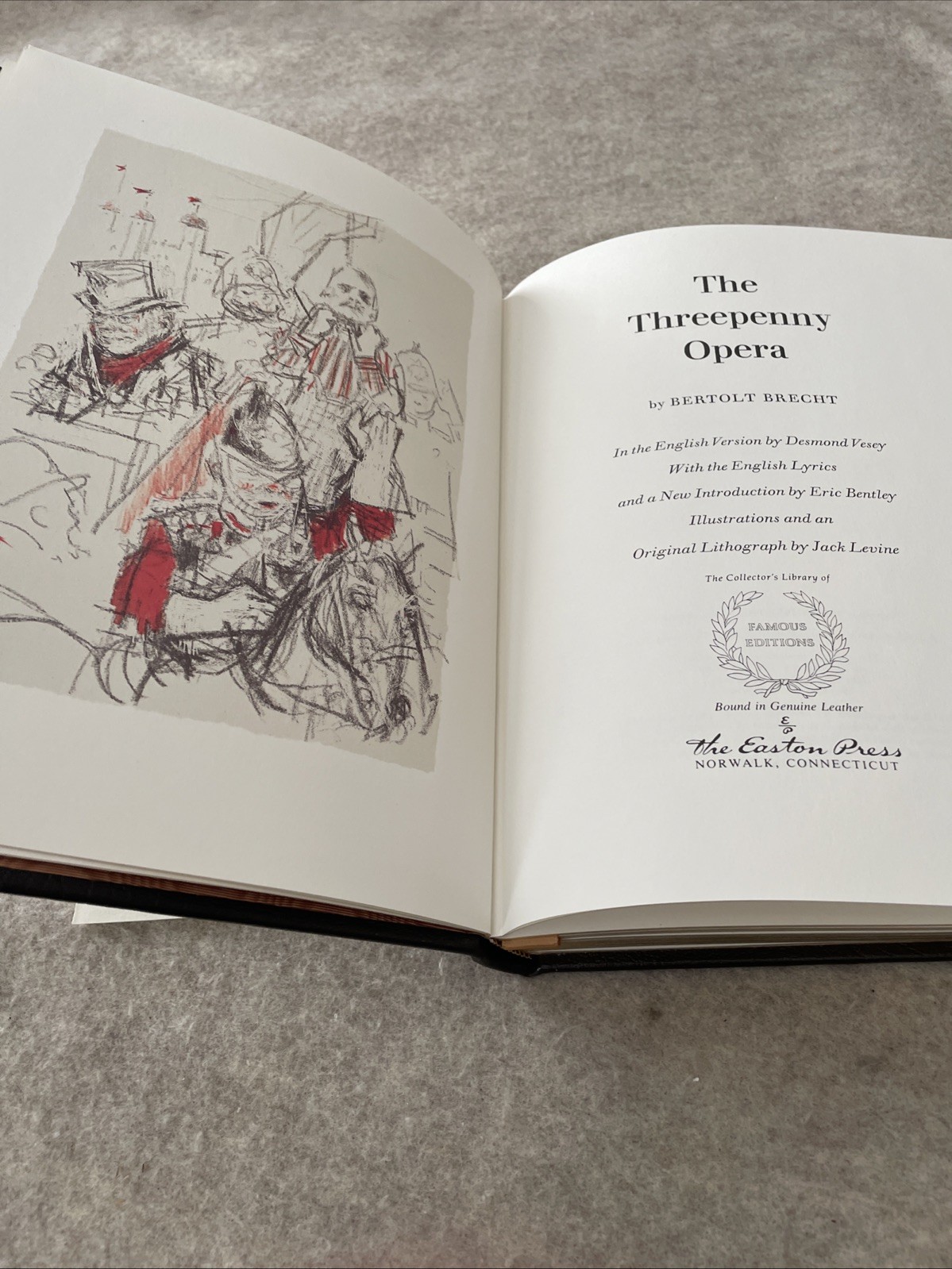 Easton Press Famous Editions The Threepenny Opera by Bertolt Brecht NEAR MINT OB