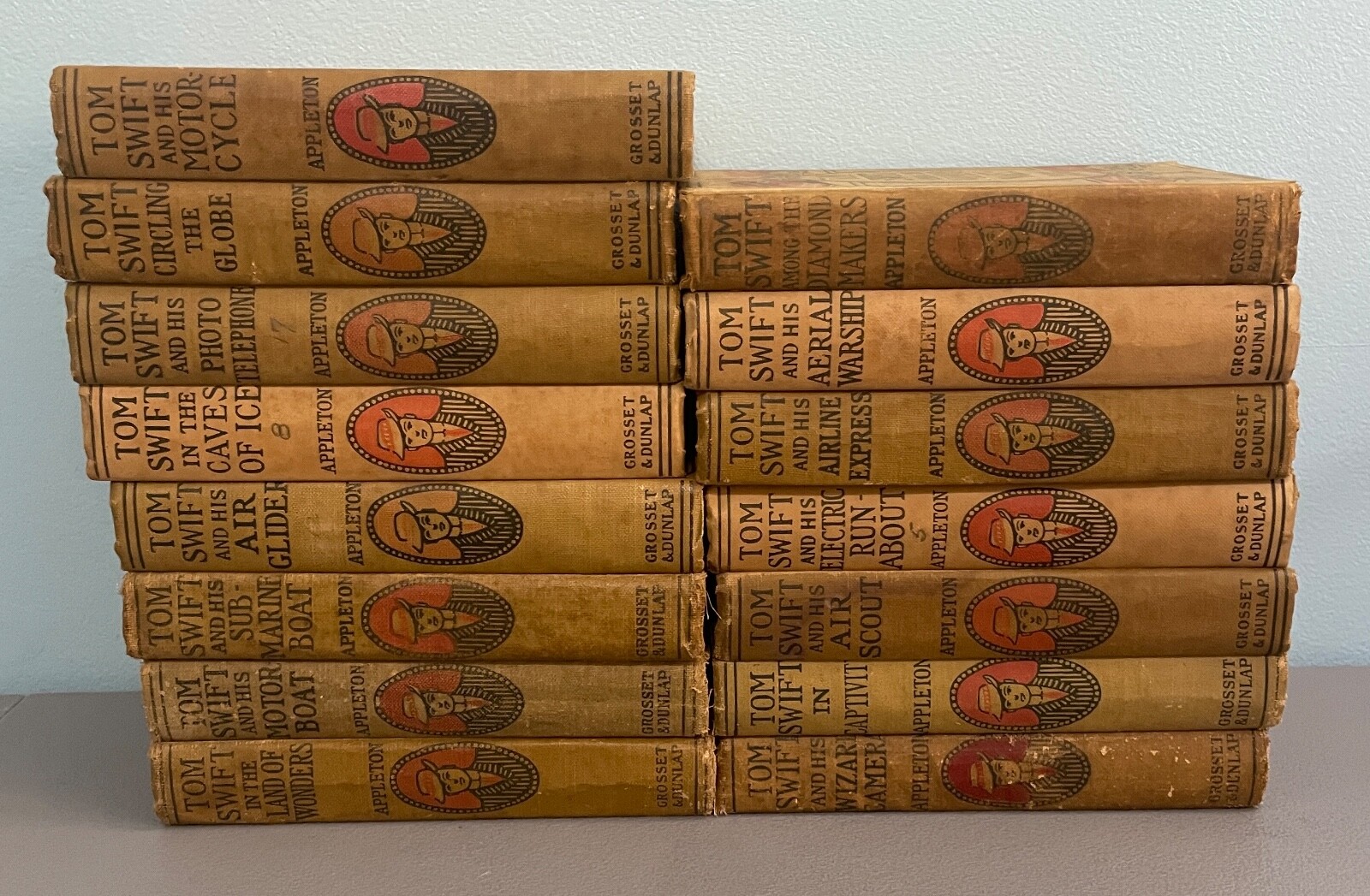 15 Vintage Antique Tom Swift Books Victor Appleton Decor Prop Early 1900s