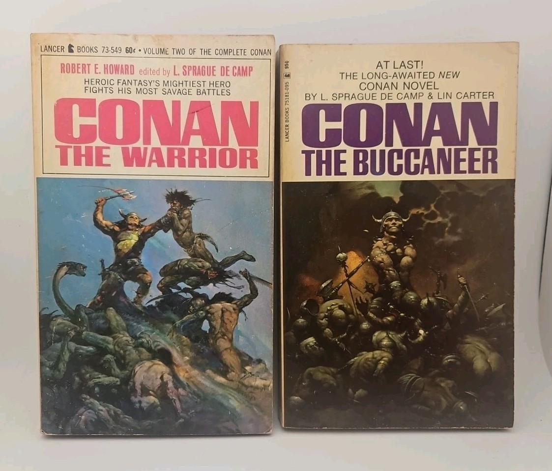 Conan The Buccaneer & Warrior Lancer Paperbacks 1967 & 1971 1st Editions VG Cond