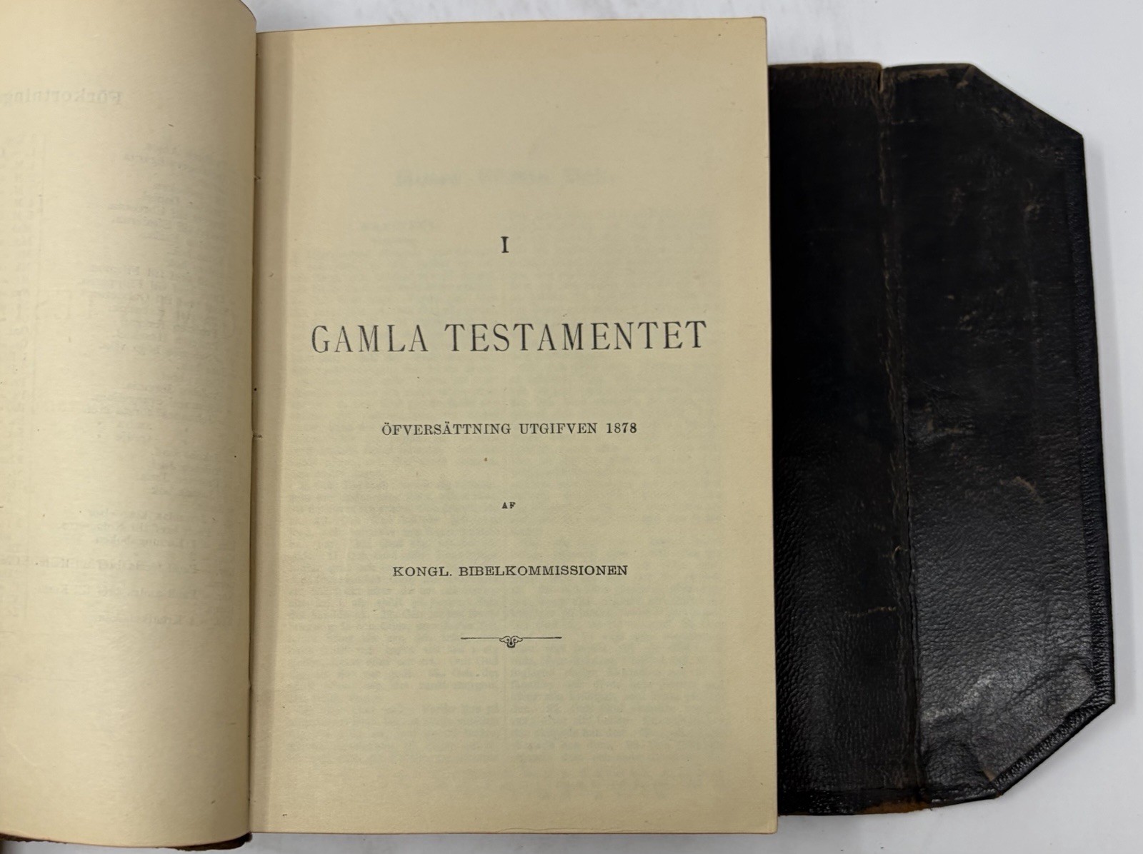 BIBELN 1896 Old Antique Swedish Bible Leather Bound Book A. L. Normans Stockholm