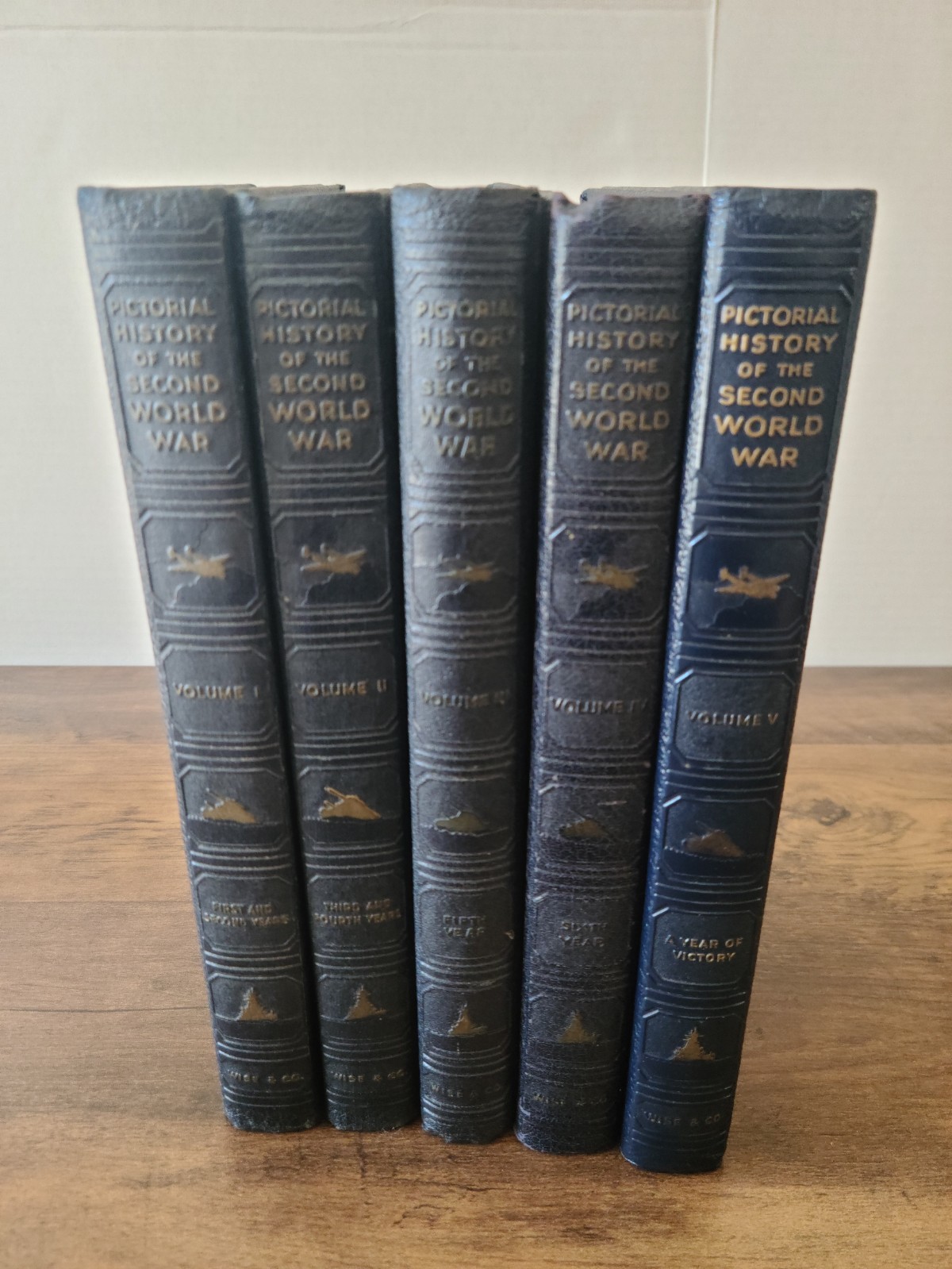 Pictorial History of the Second World War – Complete 5 Volume Set 1946