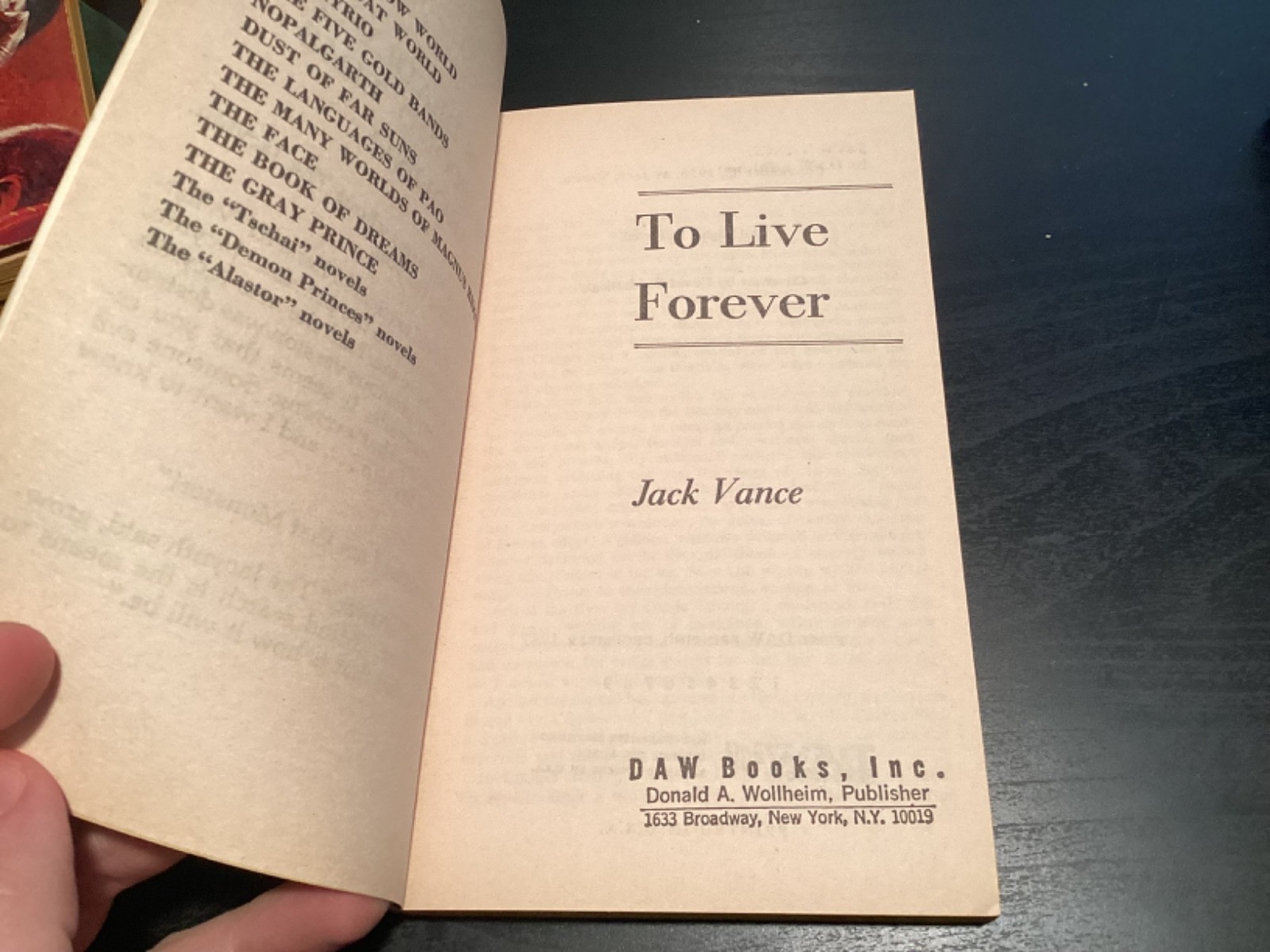 Collection Of Vintage Jack Vance Mass Market Science Fiction Novels – List Below