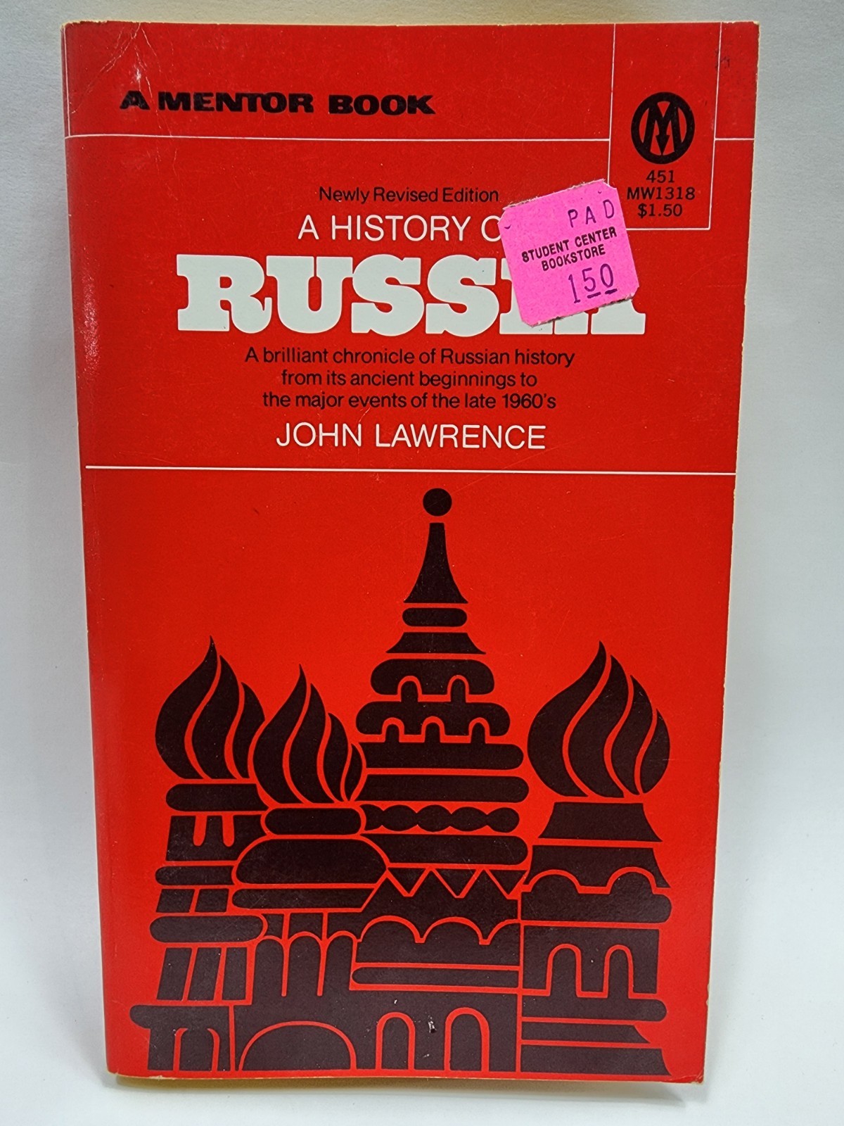 John Lawrence – A History of Russia – 1969 – Paperback Book