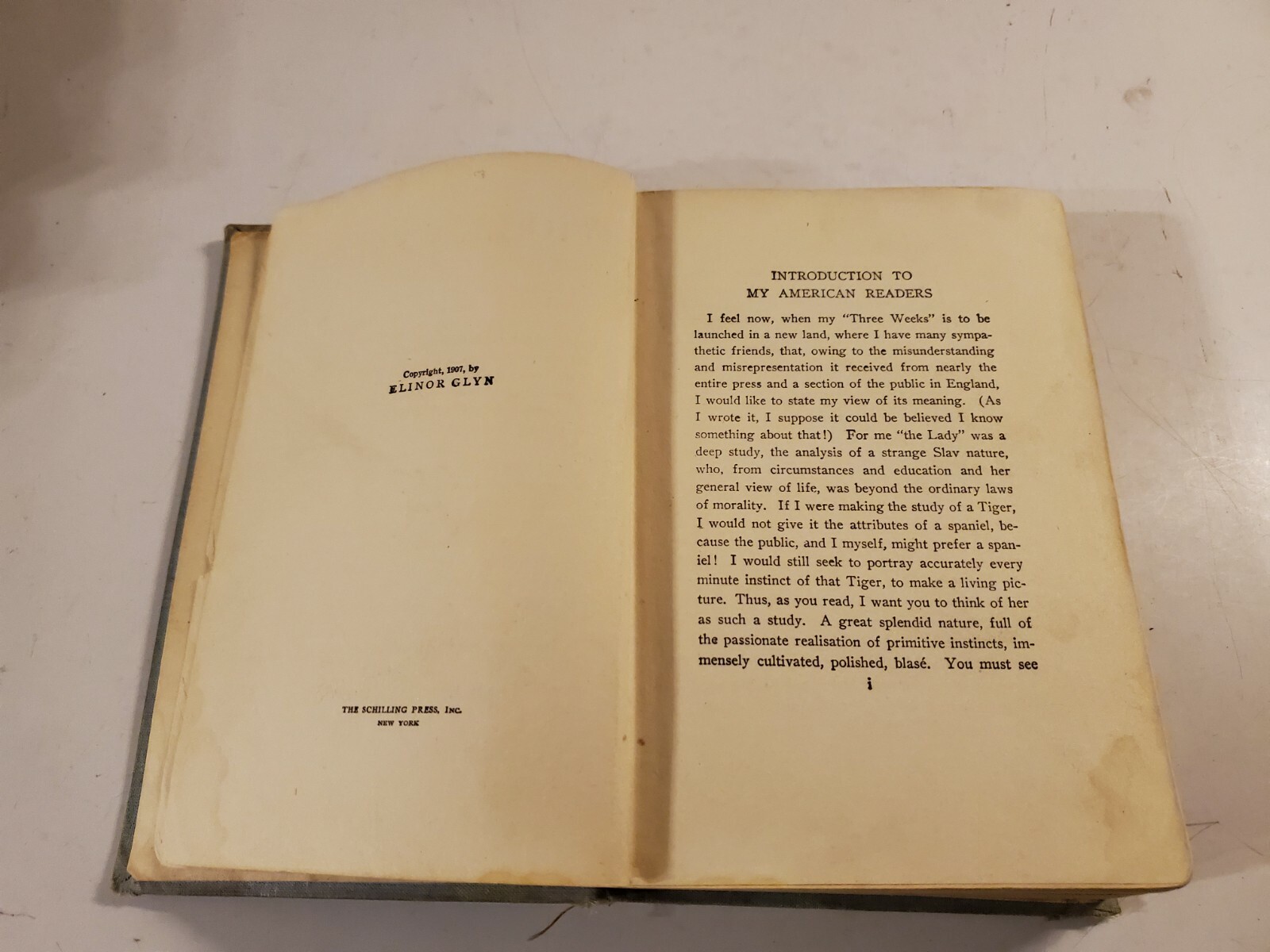 THREE WEEKS by Glyn, Elinor, HB 1924 The Macaulay Company NY, USA, B334