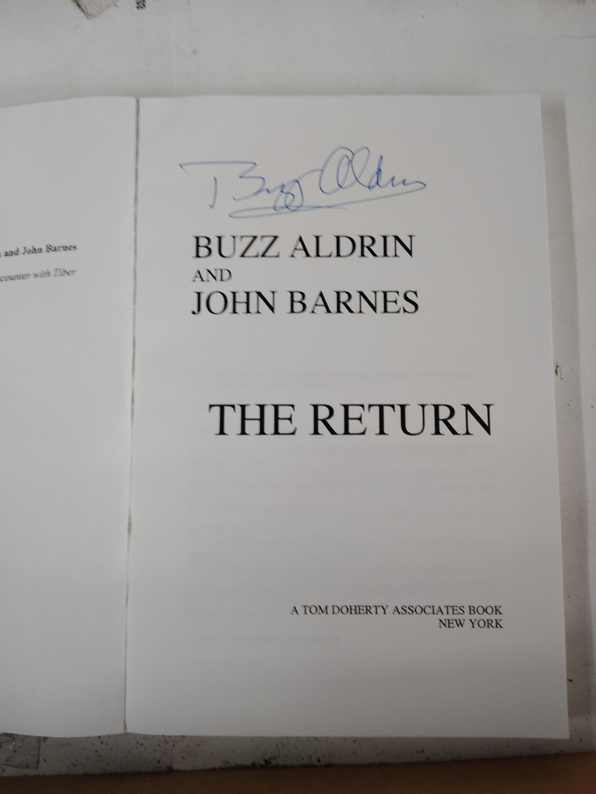 Buzz Aldrin & John Barnes The Return Signed Advance Proof First Ed Tom Doherty
