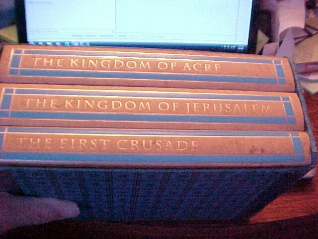 HISTORY of the CRUSADES by Runciman FOLIO SOCIETY, 3 Vols in Slipcase