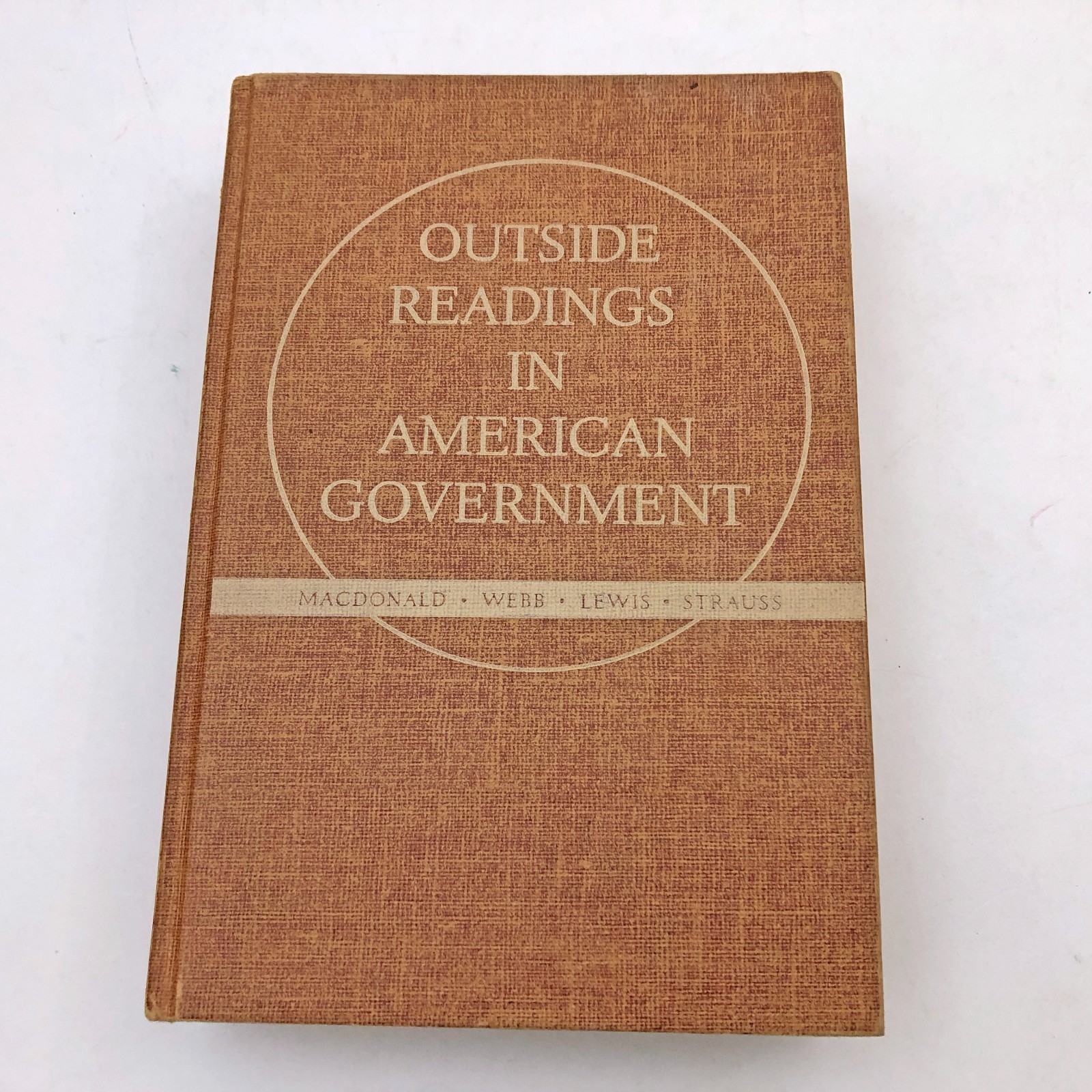 Outside Readings In American Government 1952 1st Edition 2nd Printing