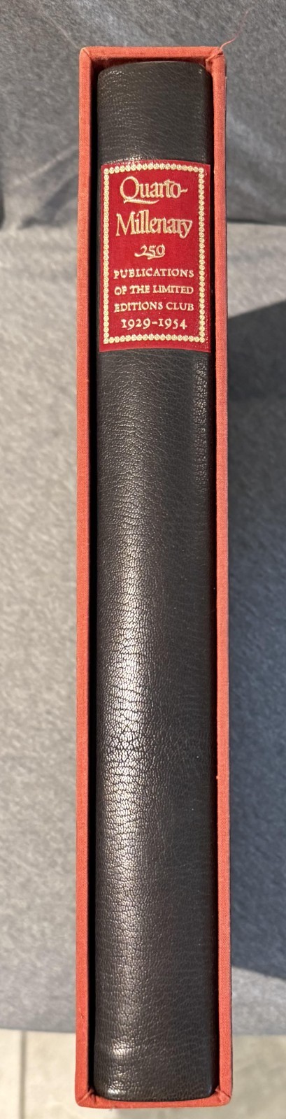 Quarto-Millenary 1959 LEC Bibliography 25 Years Morocco Leather #1027 w/ Letter