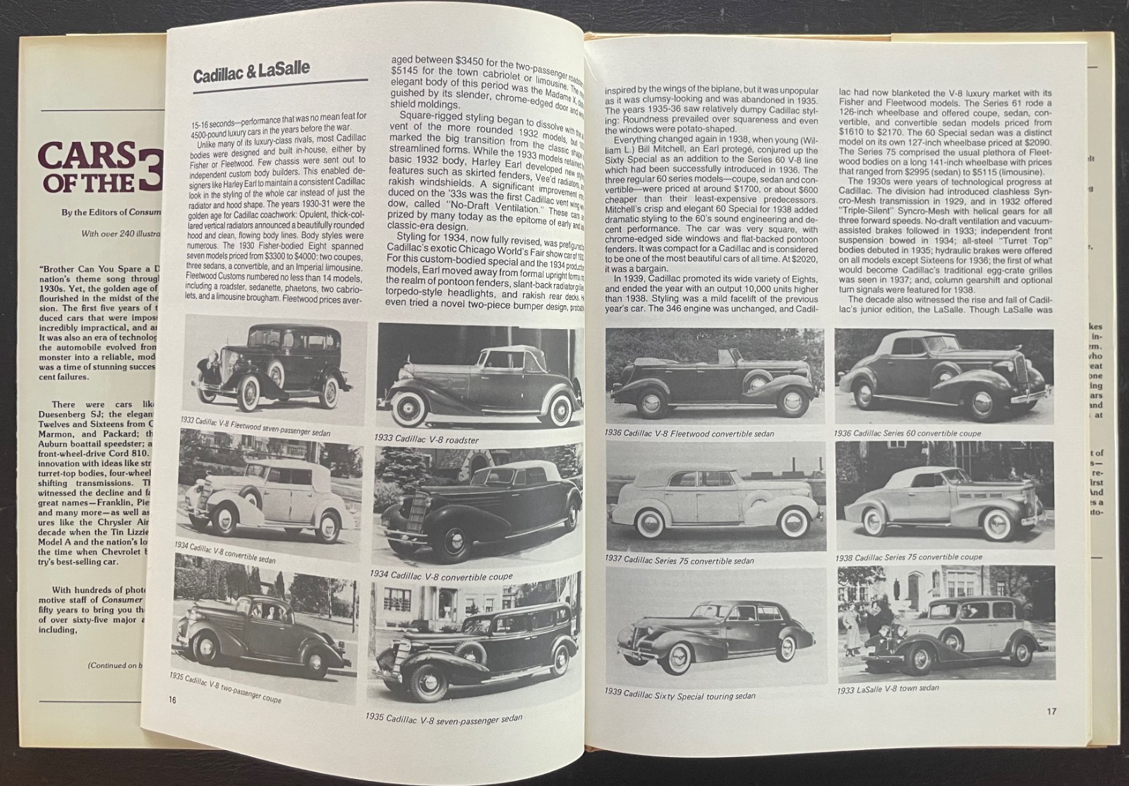 Lot of Four: CARS OF THE 30s, 40s, 50s & 60s. Consumer Guide. Hdbk w/DJ. GC