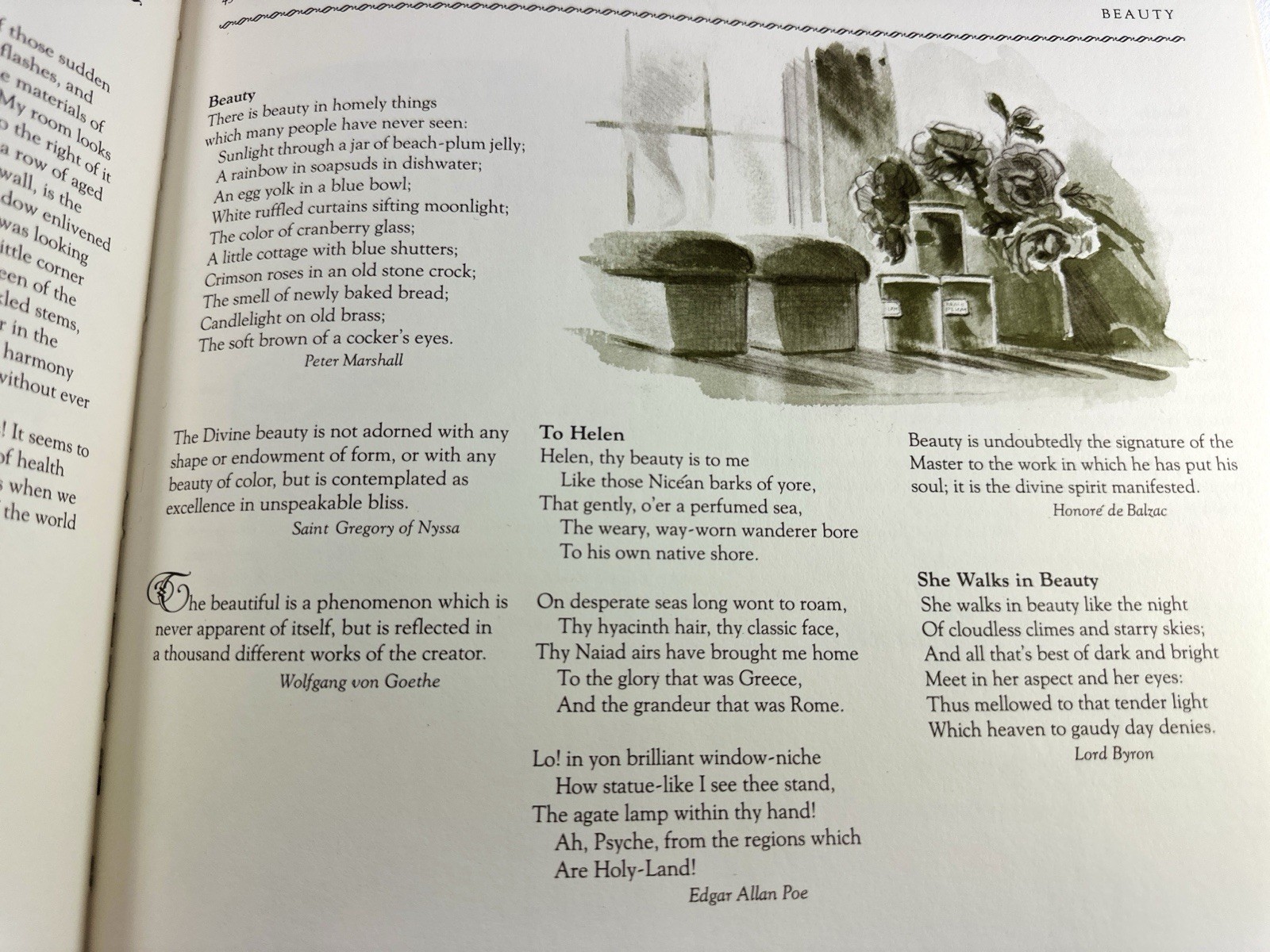 1974 Hallmark “Treasured Thoughts” Gift Book Roses Hardcover Poetry Quotes