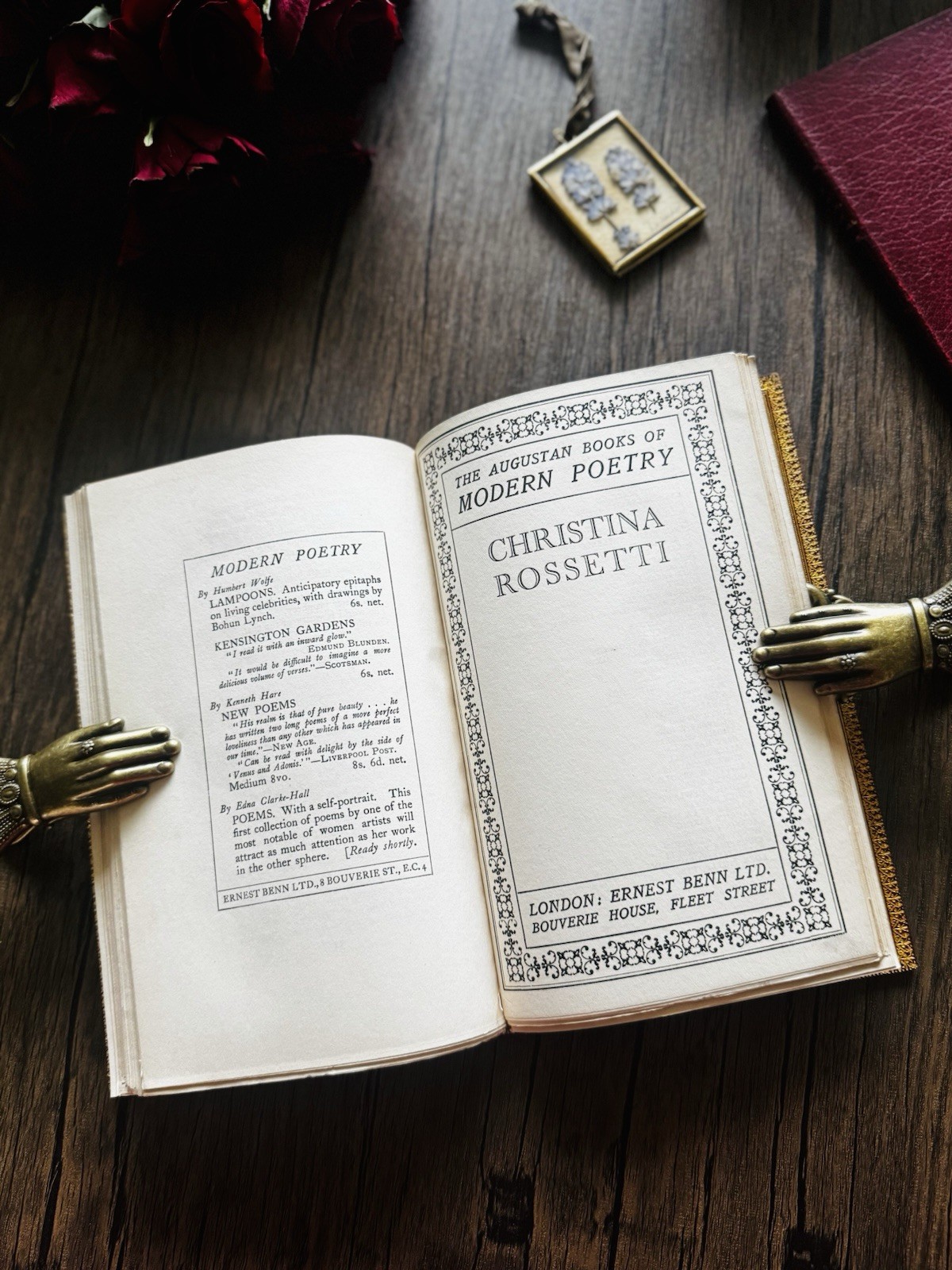 Riviere & Son Fine Binding Red Morocco Poetry Set Keats Rossetti Swinburne 1930s