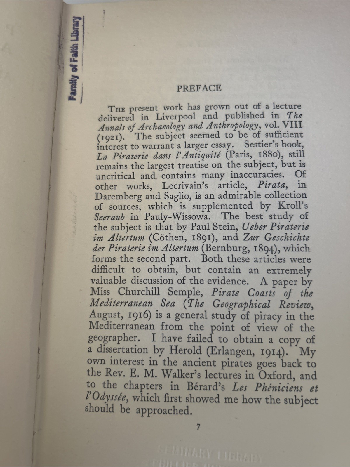 Piracy In The Ancient World By Henry Ormerod 1924 W/ Maps Rare