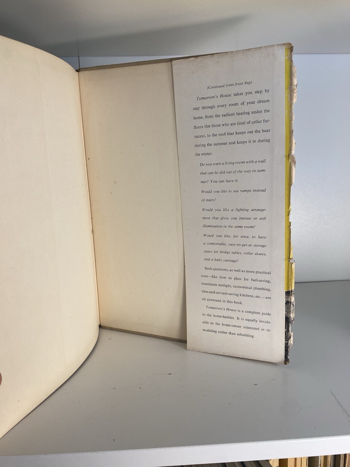 1945 1st Edition Tomorrows House Nelson & Wright Vintage Hardcover