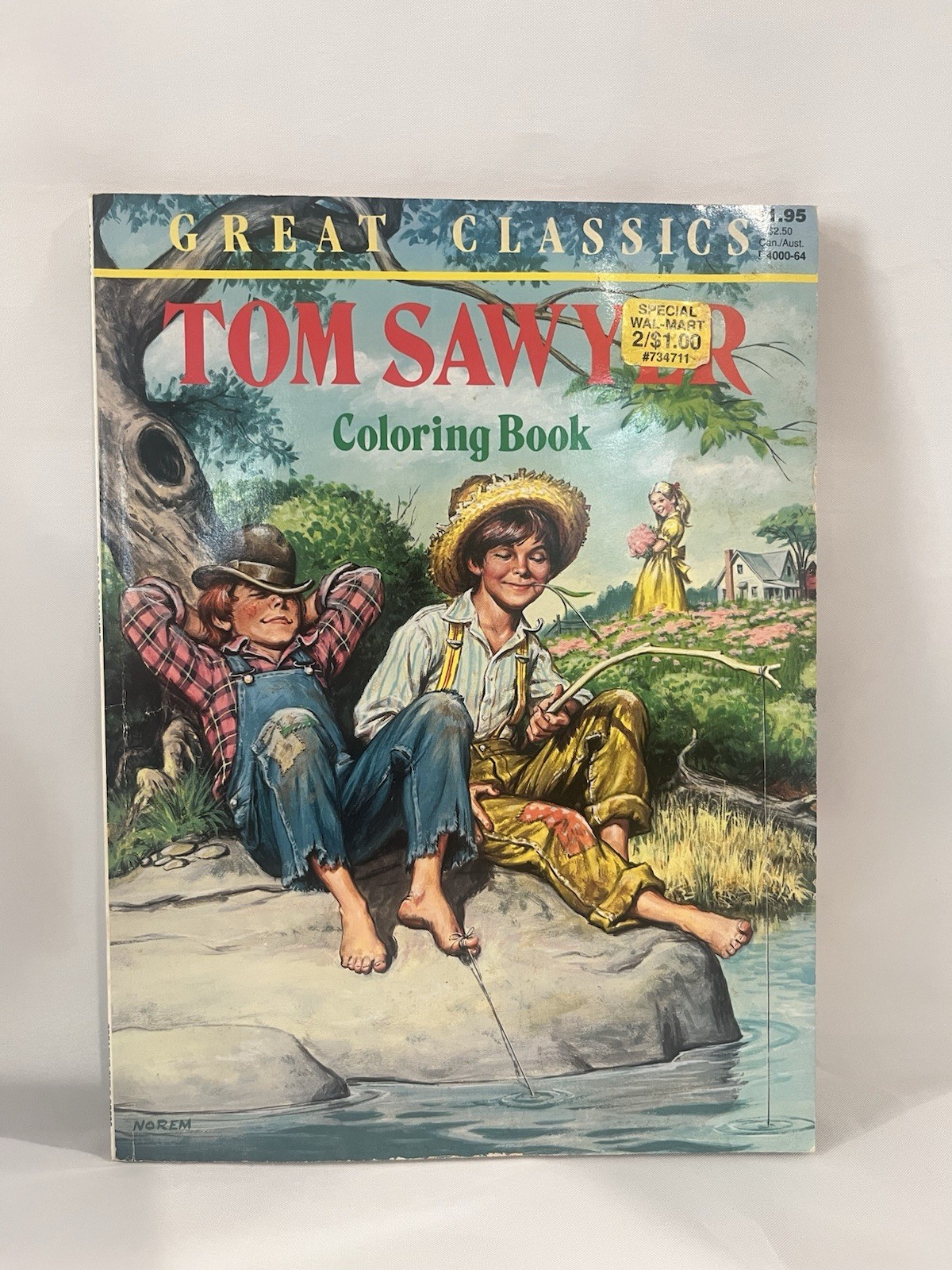 Great Classics Tom Sawyer Vintage Coloring Book Waksman Publishing
