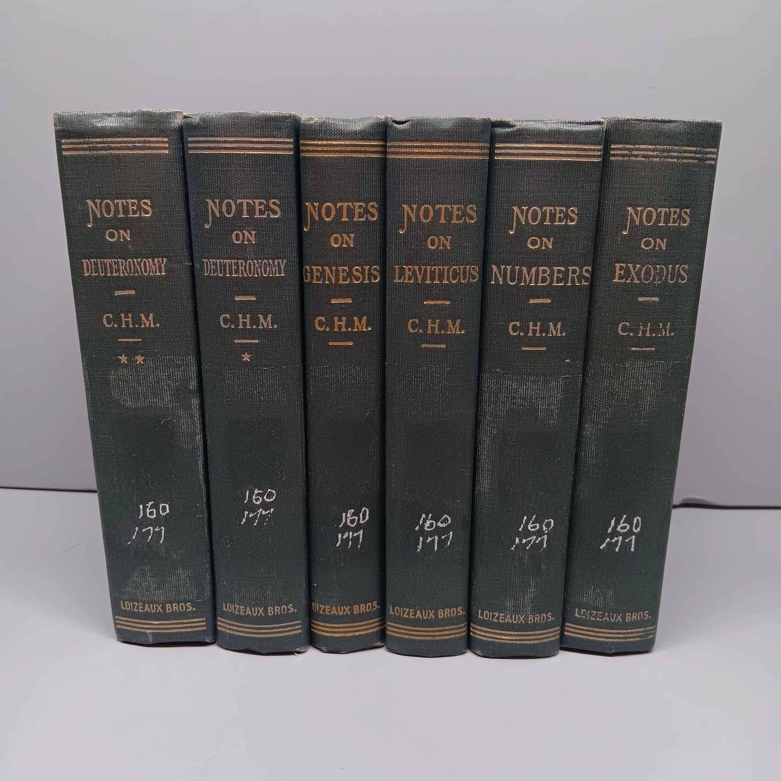 C. H. M. Mackintosh Notes on Genesis to Deuteronomy 6 Volumes Loizeaux Brothers
