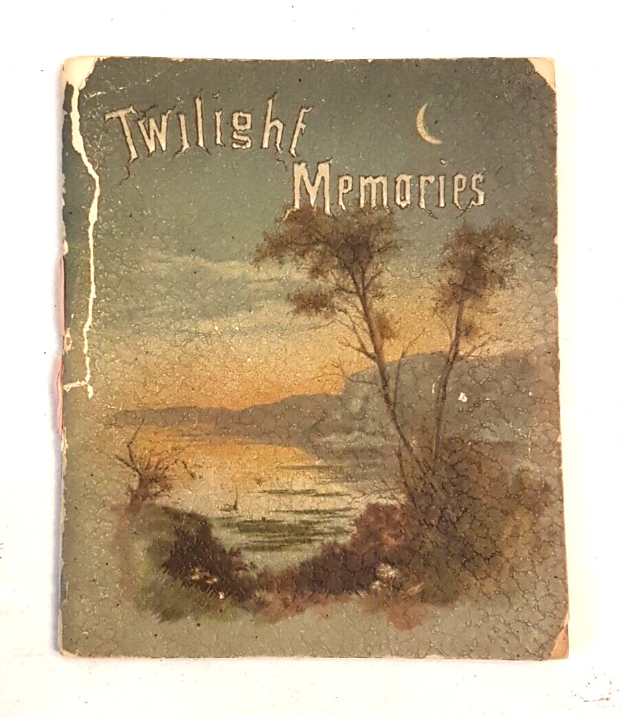 Twilight Memories in Picture and Poem RARE PB Antique Book Victorian Lithography