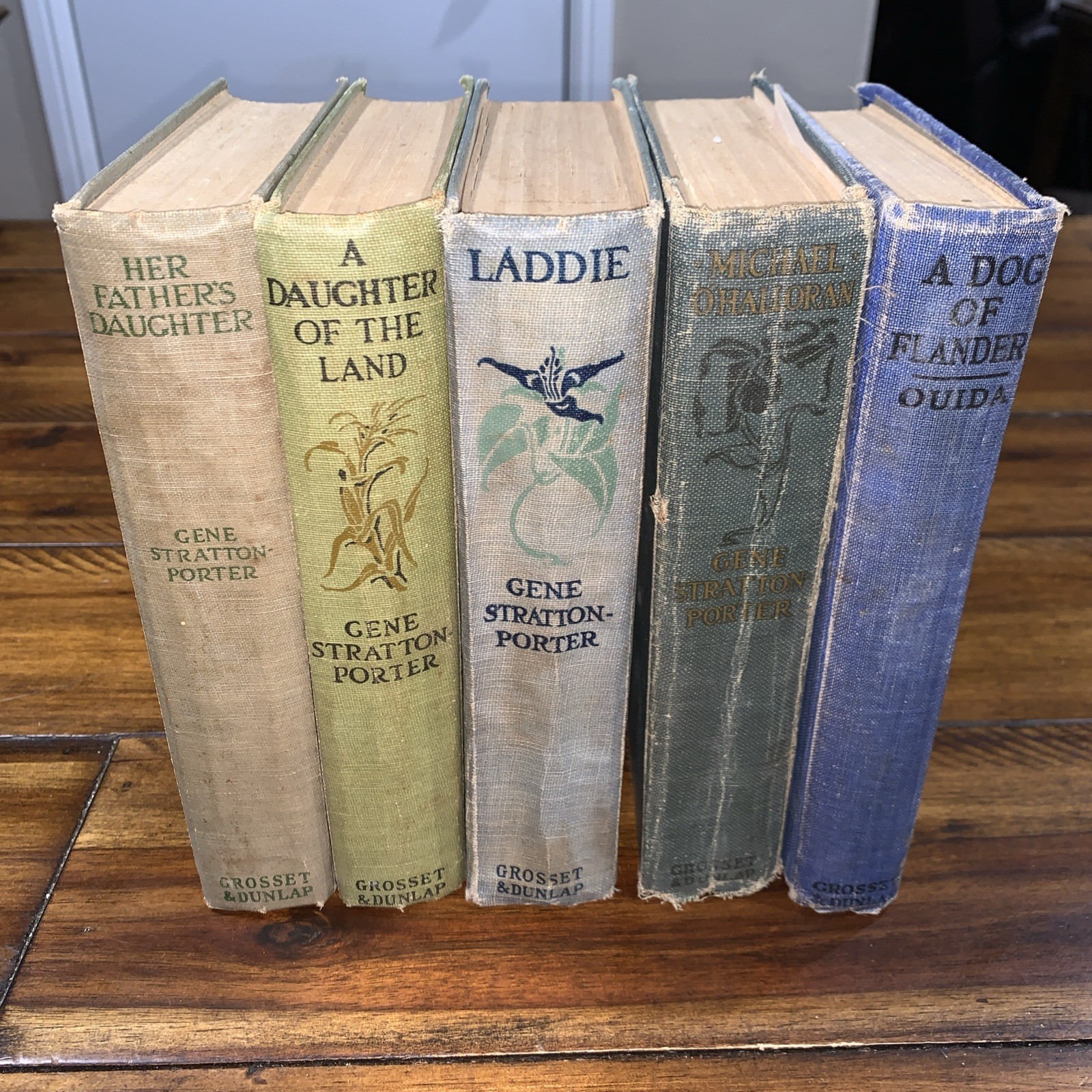 Gene Stratton-Porter Antique 4 Book Lot Hardcover Acceptable To Poor Condition