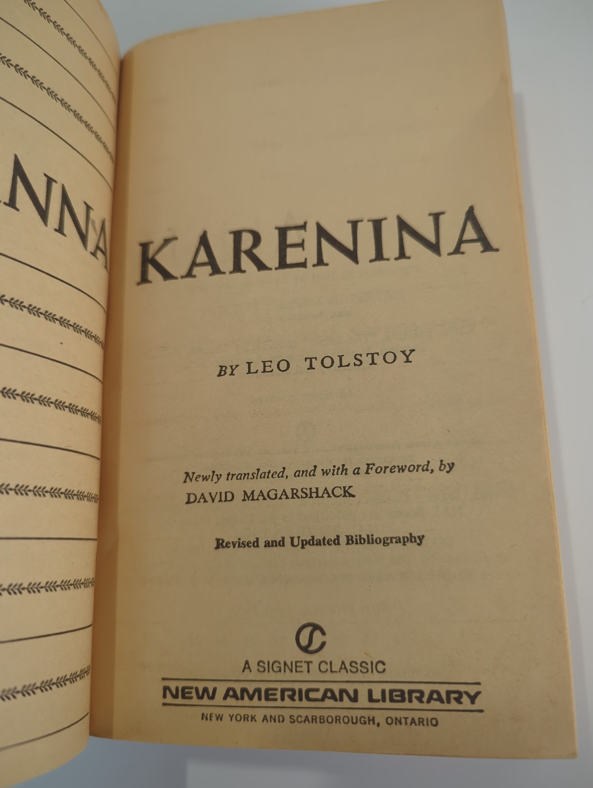 ANNA KARENINA by Leo Tolstoy ~ Vintage 1980 Signet Classic Paperback Book Vtg