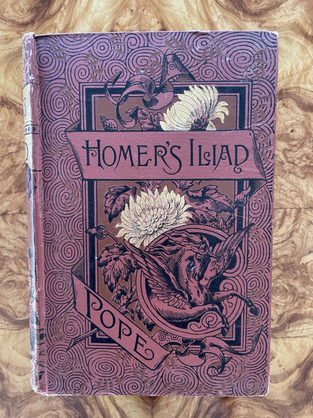Antique Homer’s Iliad 1884 Hardcover Book Belford Clarke & Co
