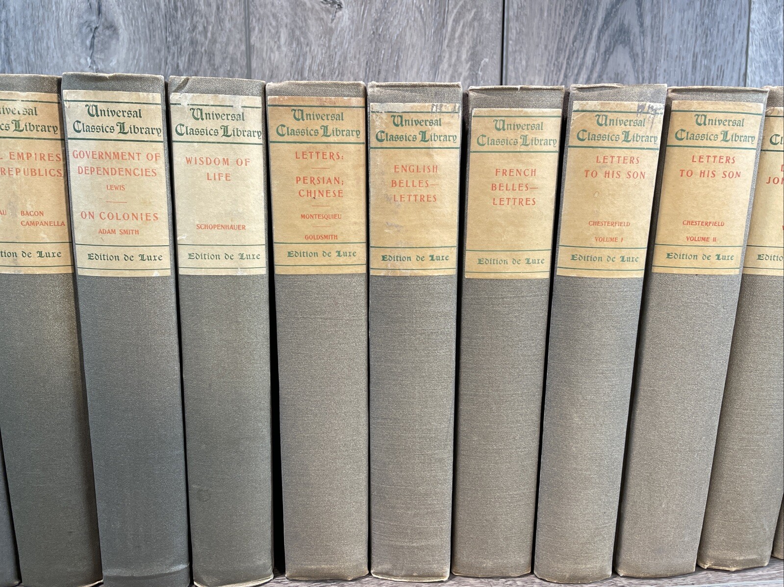 Universal Classics Library 1901 Antique Lot Of 12 by Walter J Dunne Adam Smith