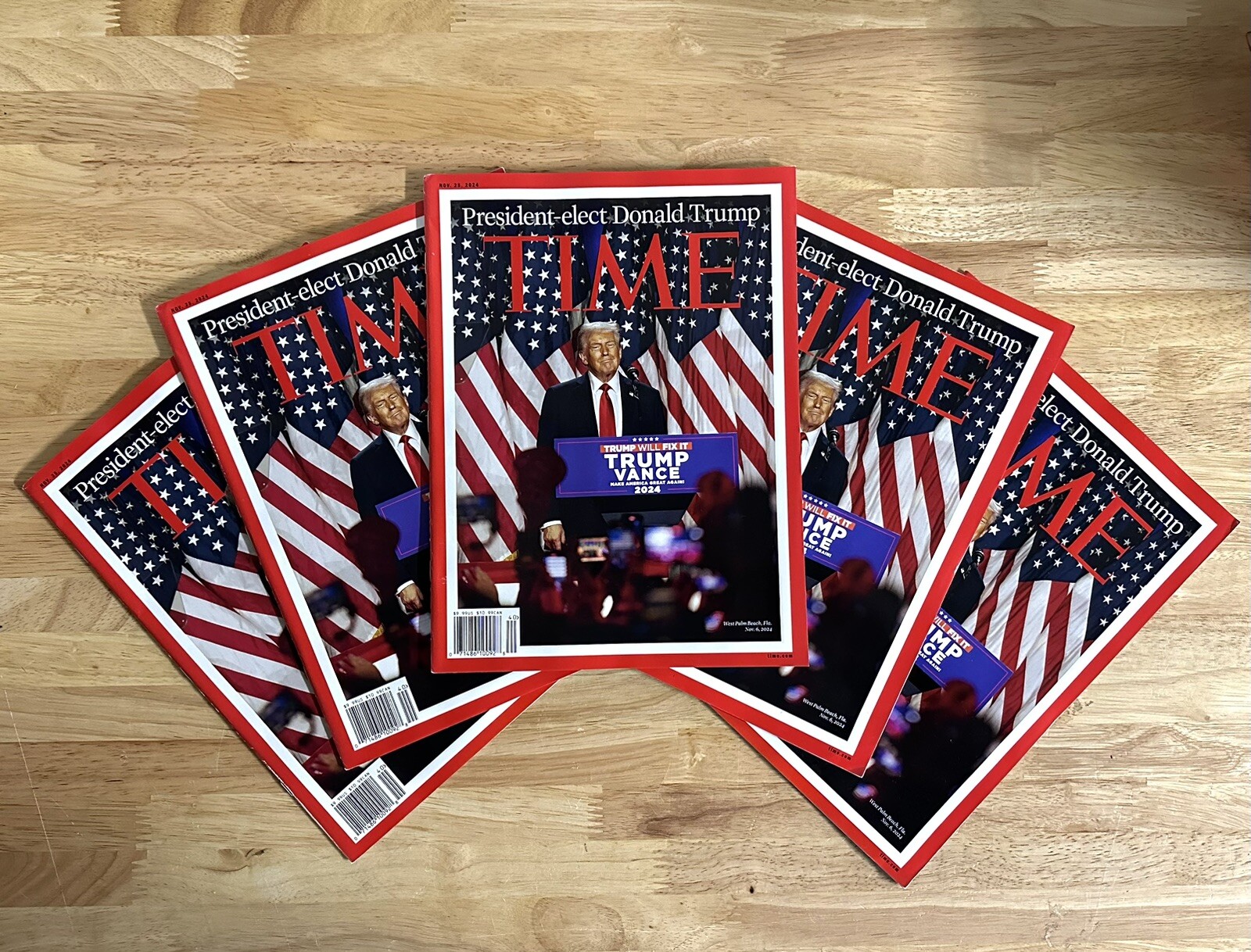 TIME MAGAZINE President Elect DONALD TRUMP November 25 2024 Brand New MAGA 47th