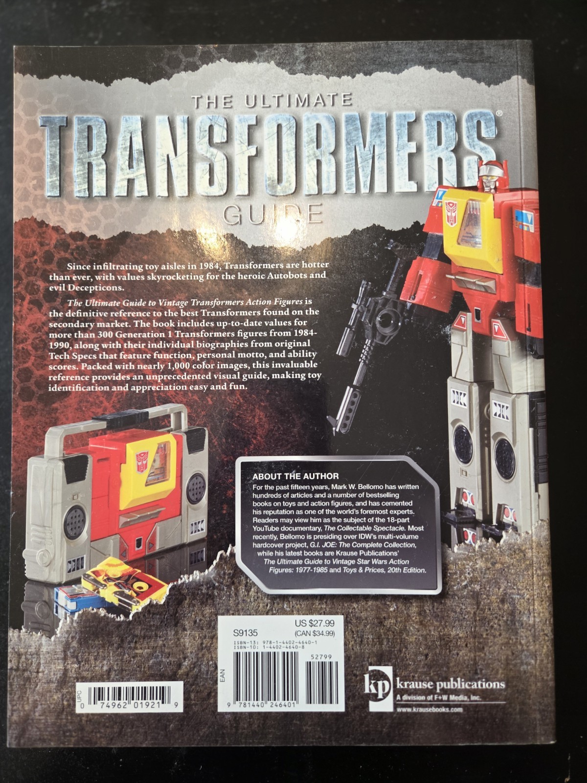 The Ultimate Guide to Vintage Transformers Action Figures Book Mark Bellomo