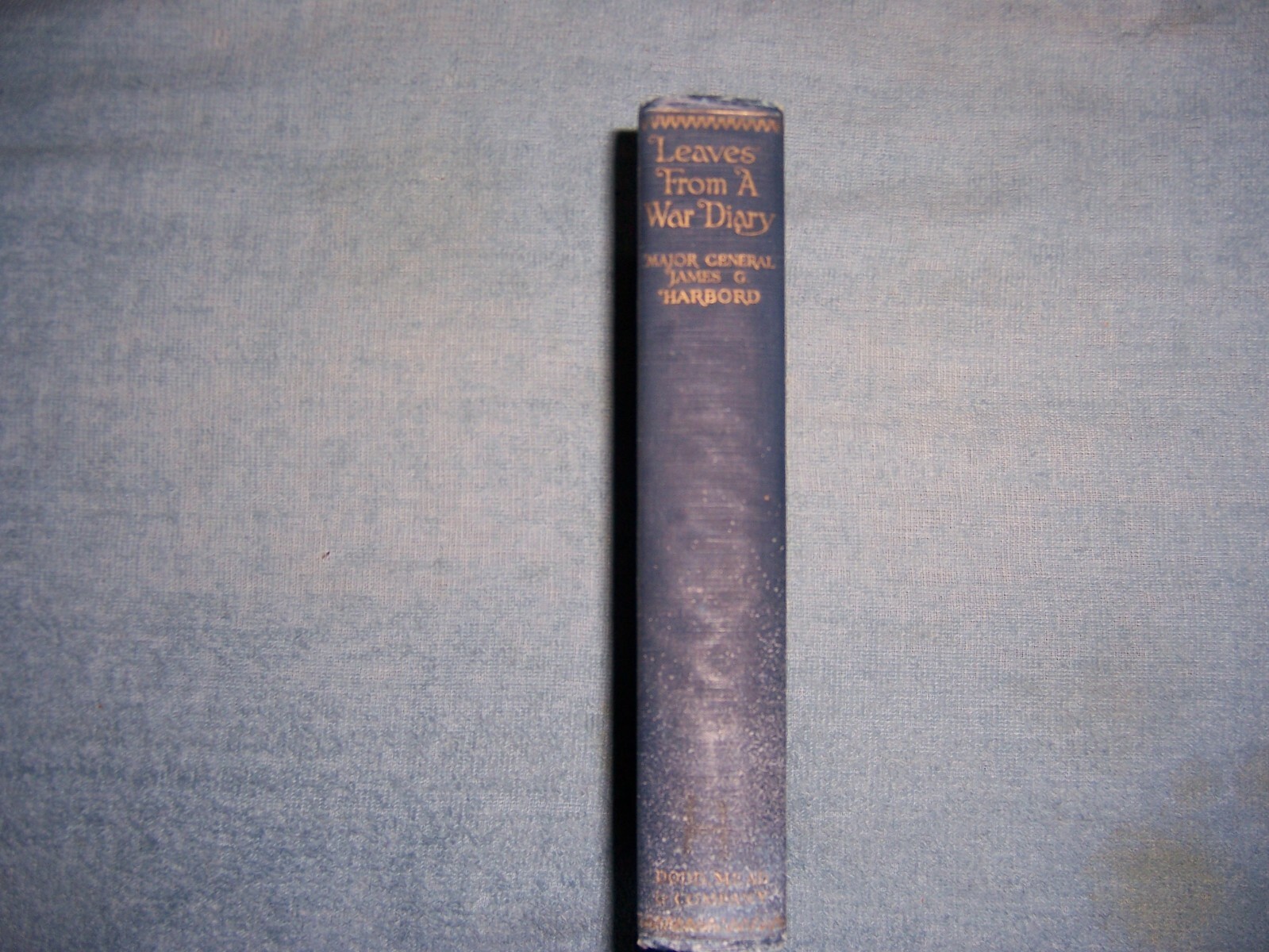 LEAVES FROM A WAR DIARY by Major General James G. Harbord/1st ed/HC/WWI 1914-18