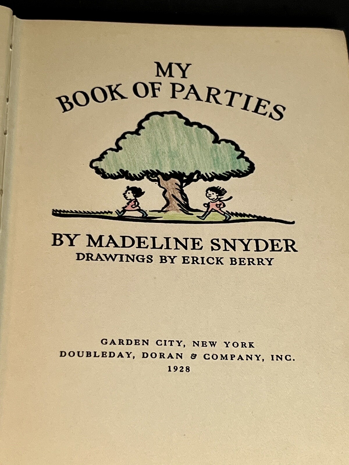 My Book Of Parties by Madeline Snyder 1928 – First Edition
