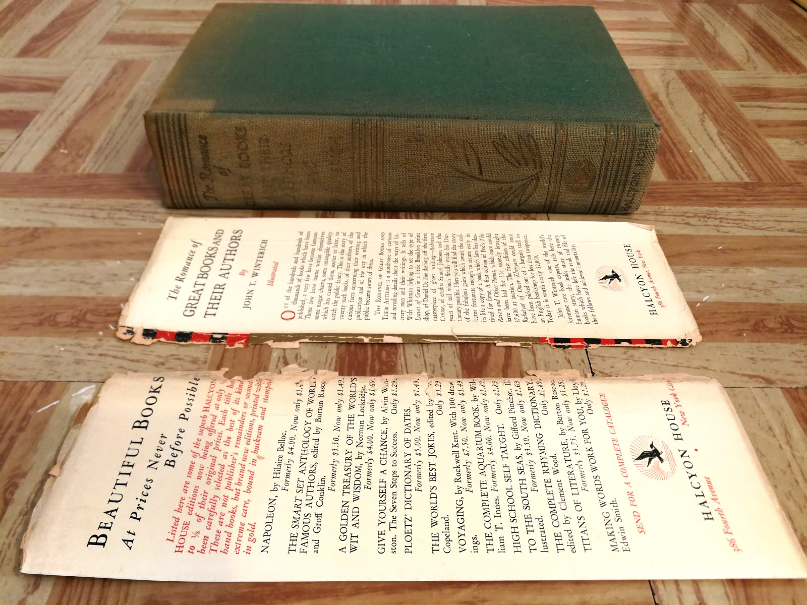 The Romance of Great Books And Their Authors, John T Winterich 1929 History HC