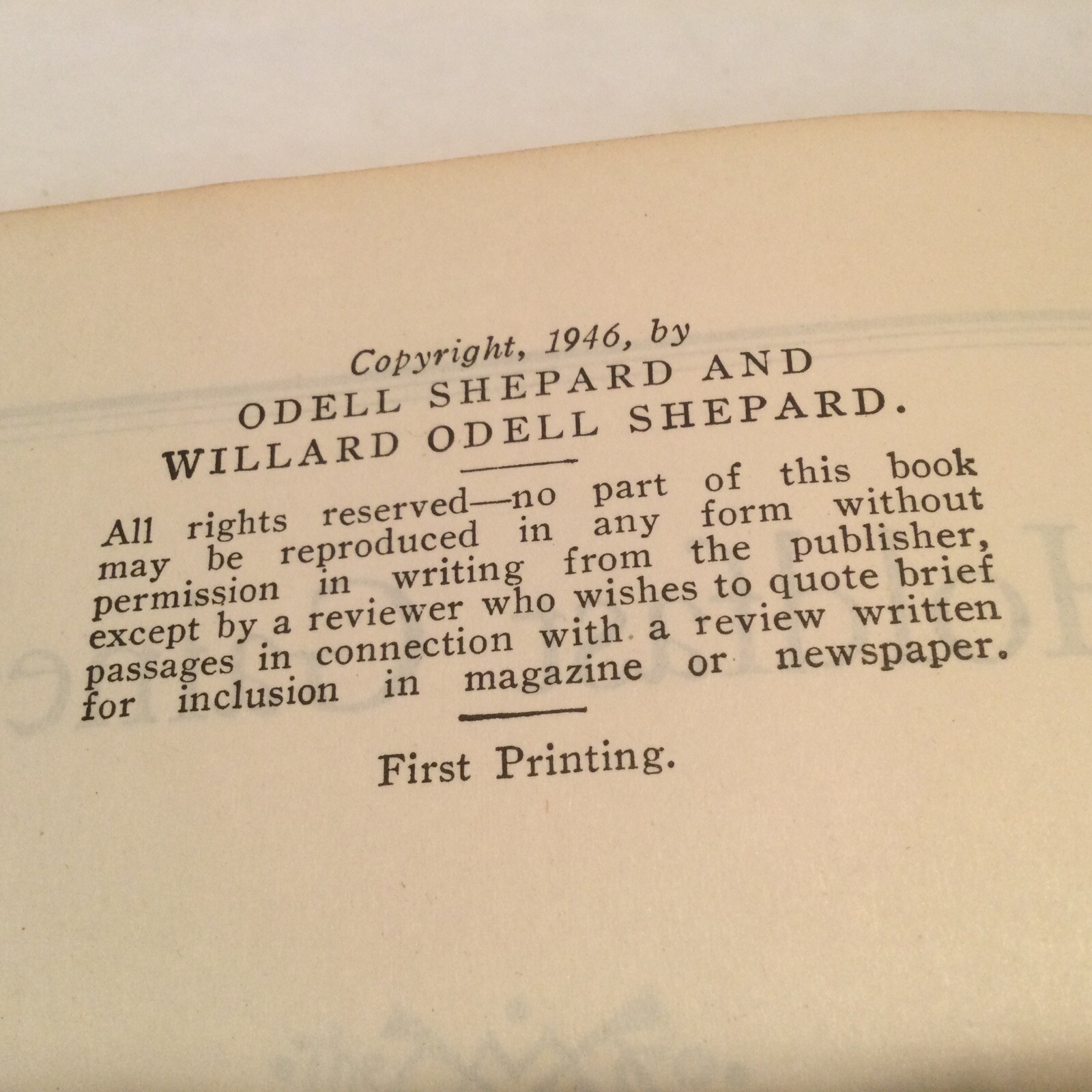 Odell Shepard, Willard Shepard HOLDFAST GAINES 1st Edition 1st Printing DC Poor