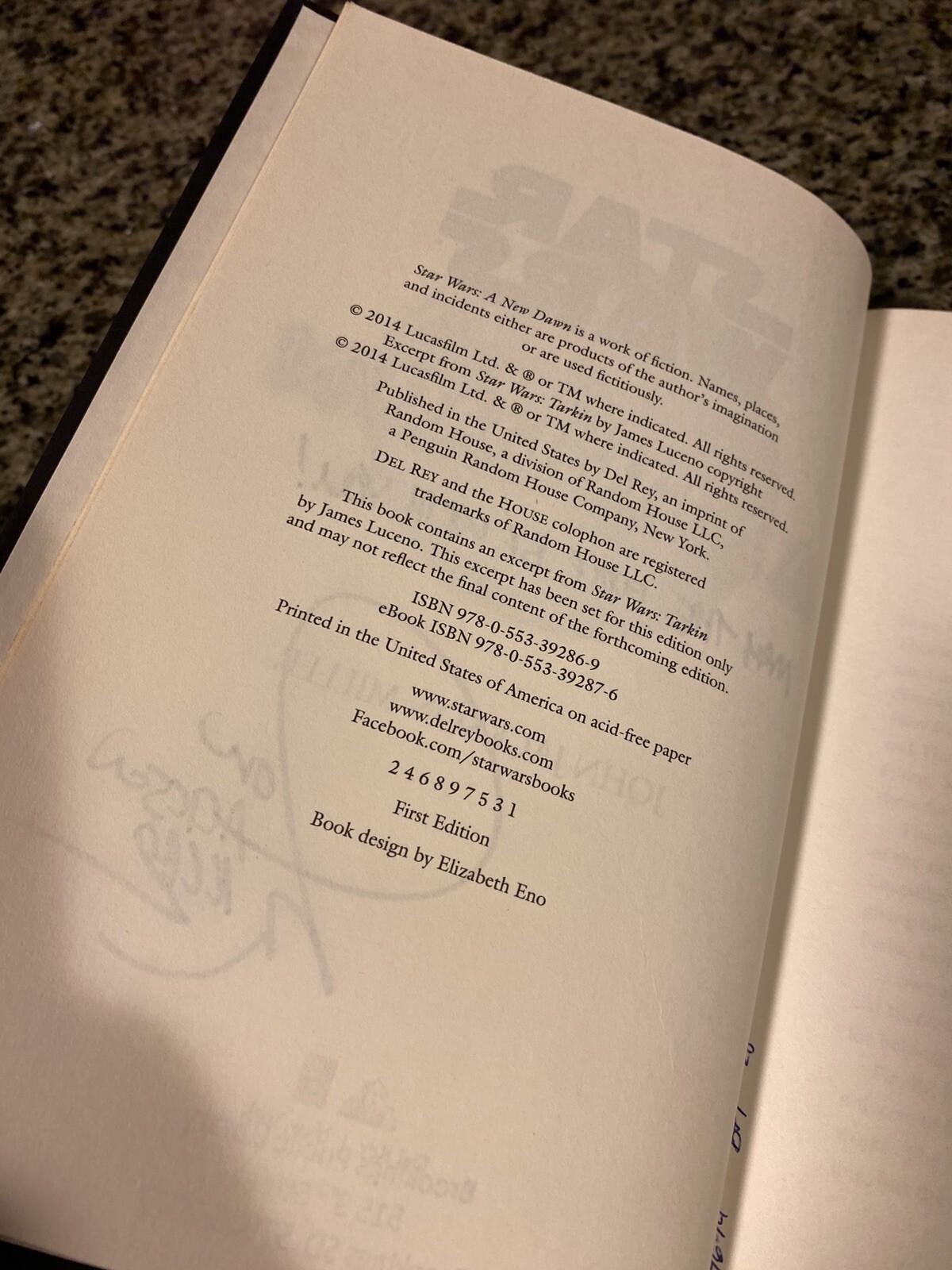 Star Wars-A New Dawn SIGNED John Jackson Miller-First Ed/1st Printing Hardcover