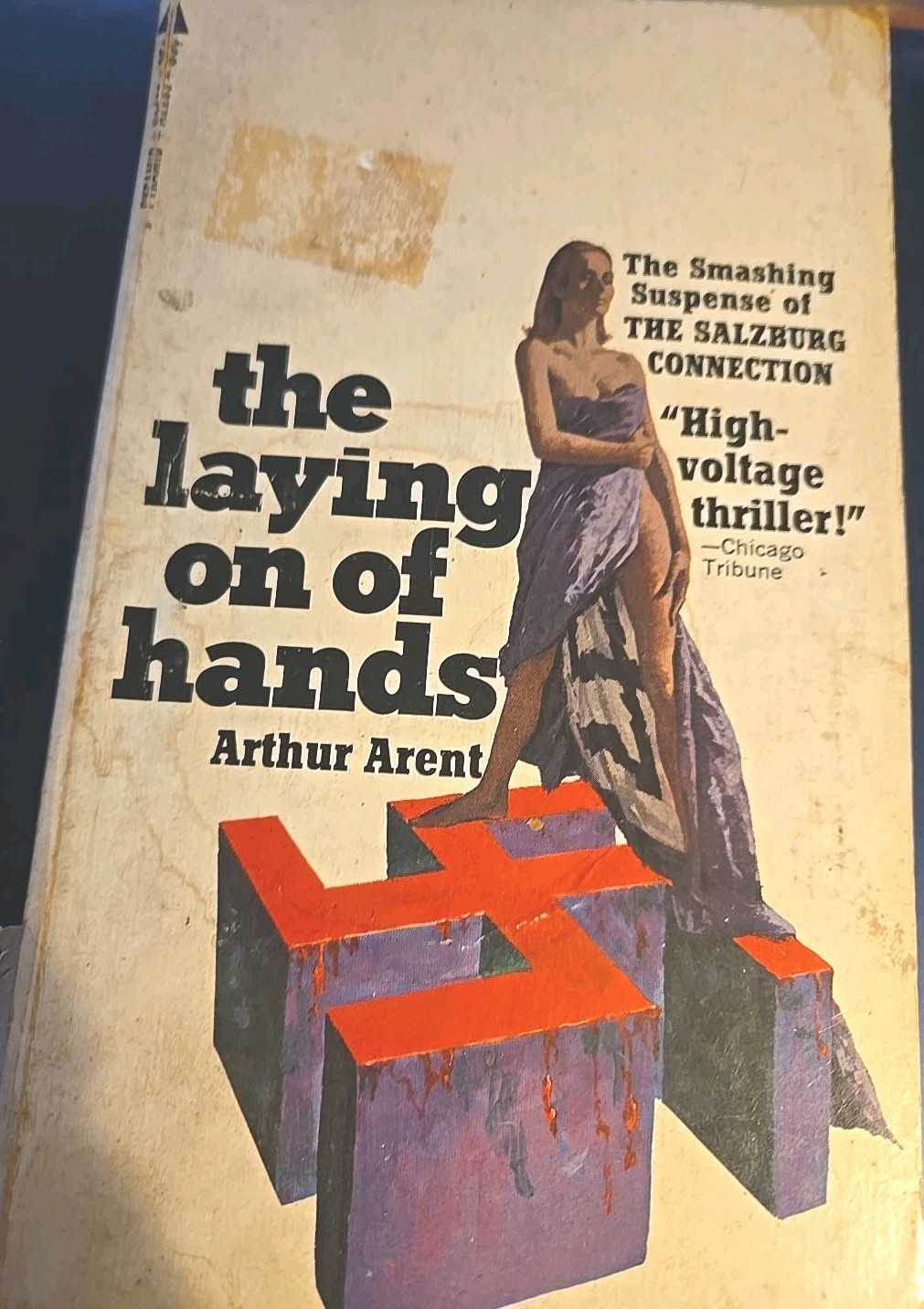 The laying on of hands Arthur Arent 1970 Vintage Paperback Suspense Thriller