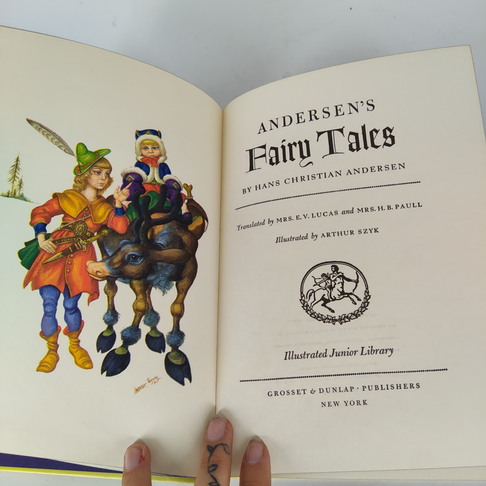Andersen’s Fairy Tales Illustrated Junior Library ED. HC Arthur Szyk 1978