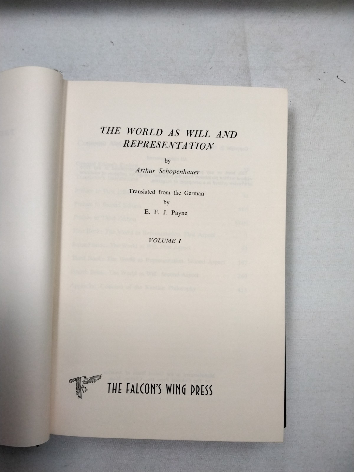 The World As Will And Representation Arthur Schopenhauer Volumes I & II 1958